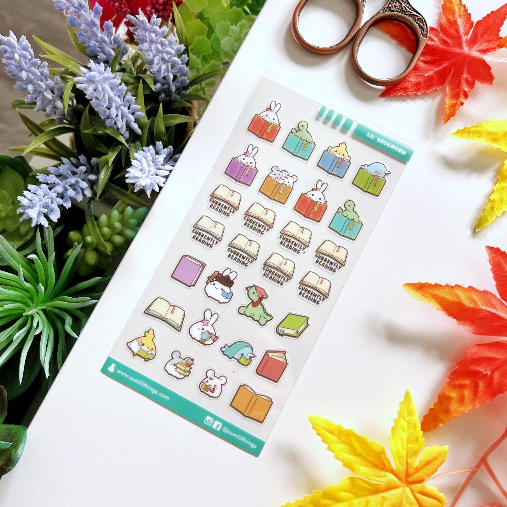 Seal Sticker - Lil' Bookworm - Transparent - SumLilThings