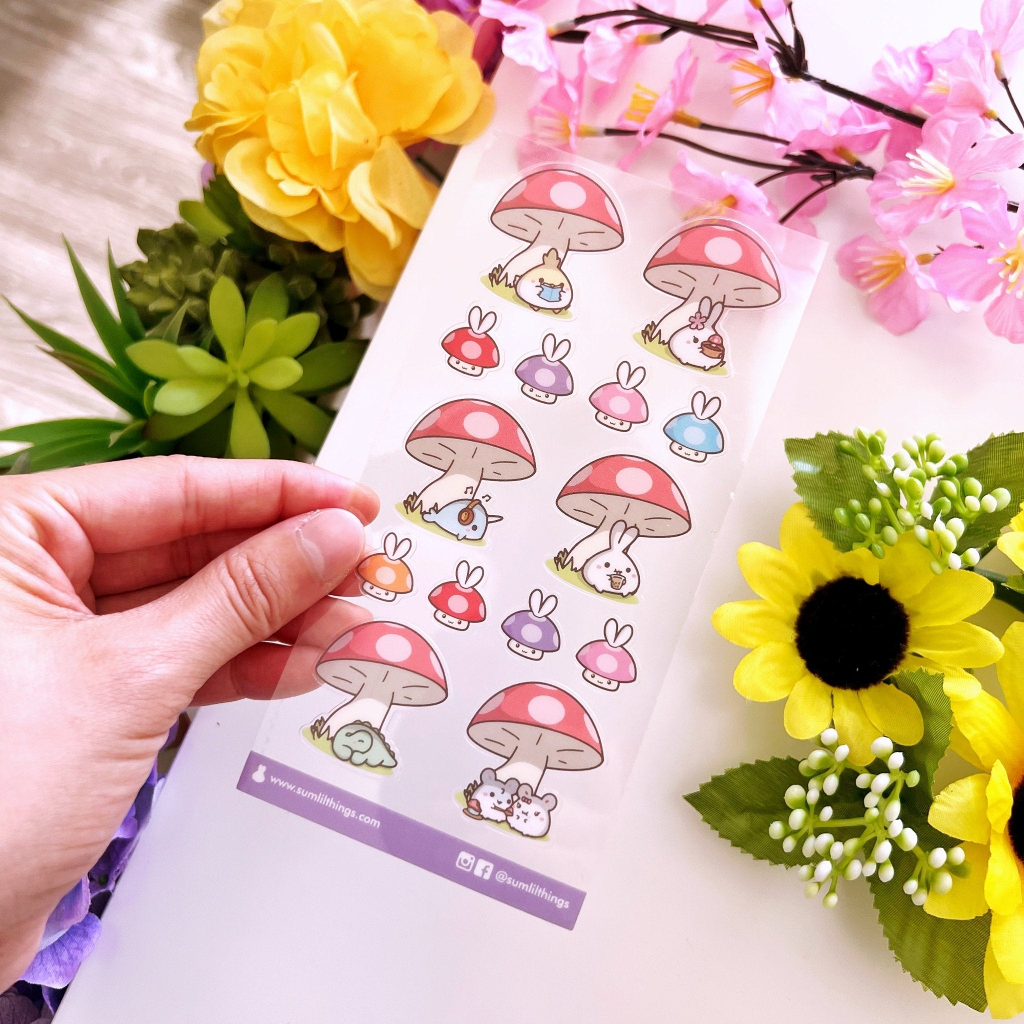 Seal Sticker - Lil' Mushroom Forest - Transparent - SumLilThings
