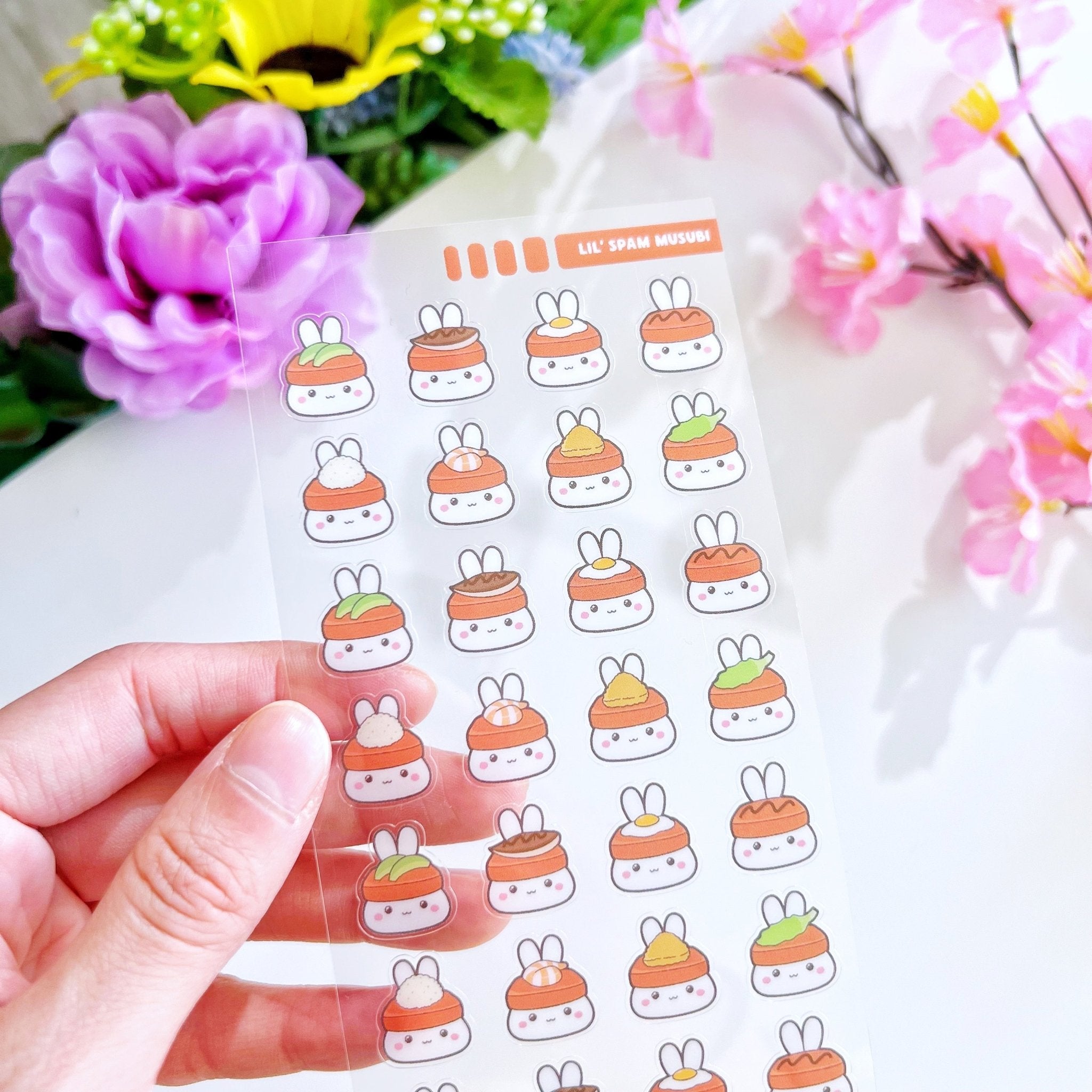 Seal Sticker - Lil' Spam Musubi - Transparent - SumLilThings
