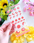 Seal Sticker - Lil' Strawberries - Transparent - SumLilThings