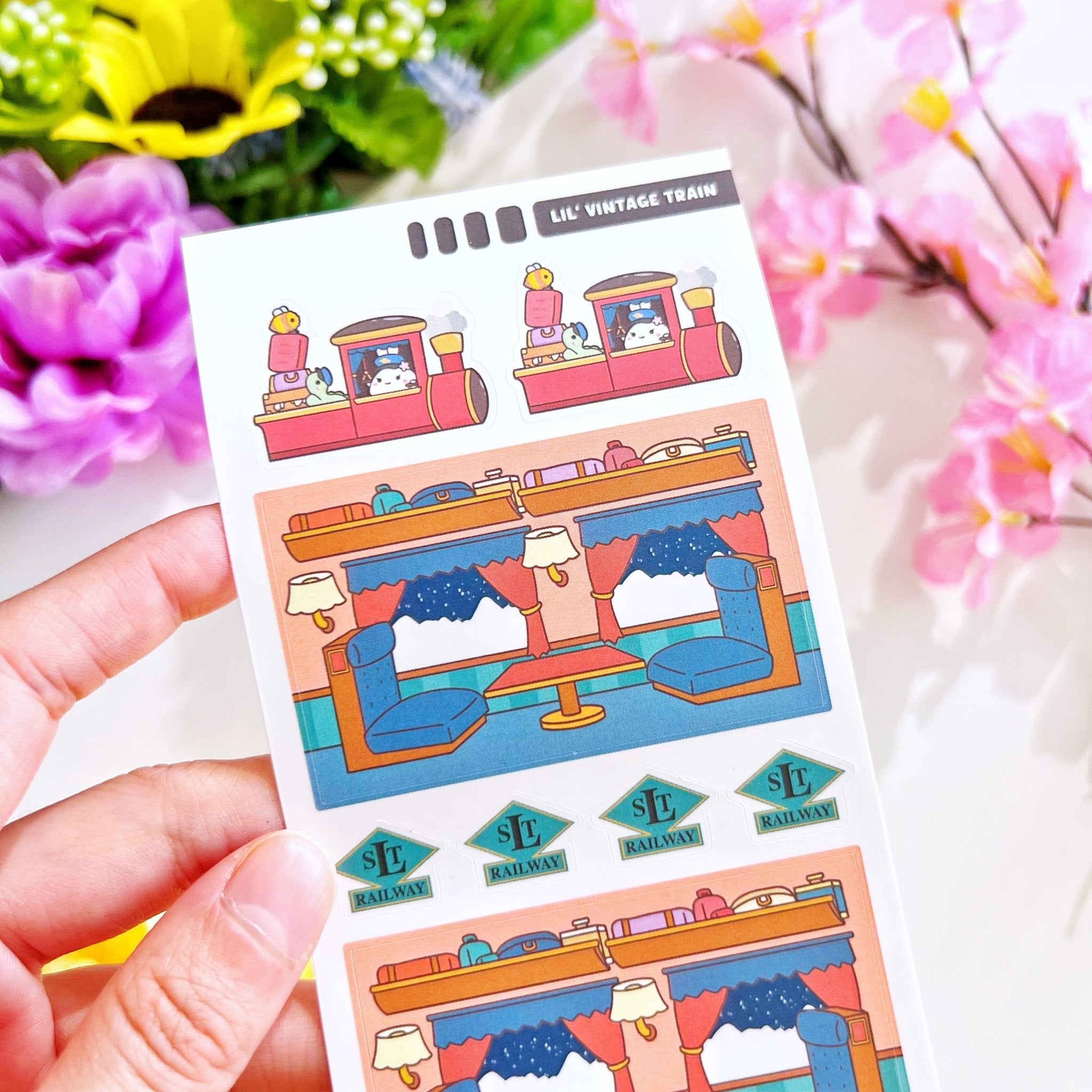 Seal Sticker - Lil' Vintage Train (Build Your Scene) - Matte - SumLilThings
