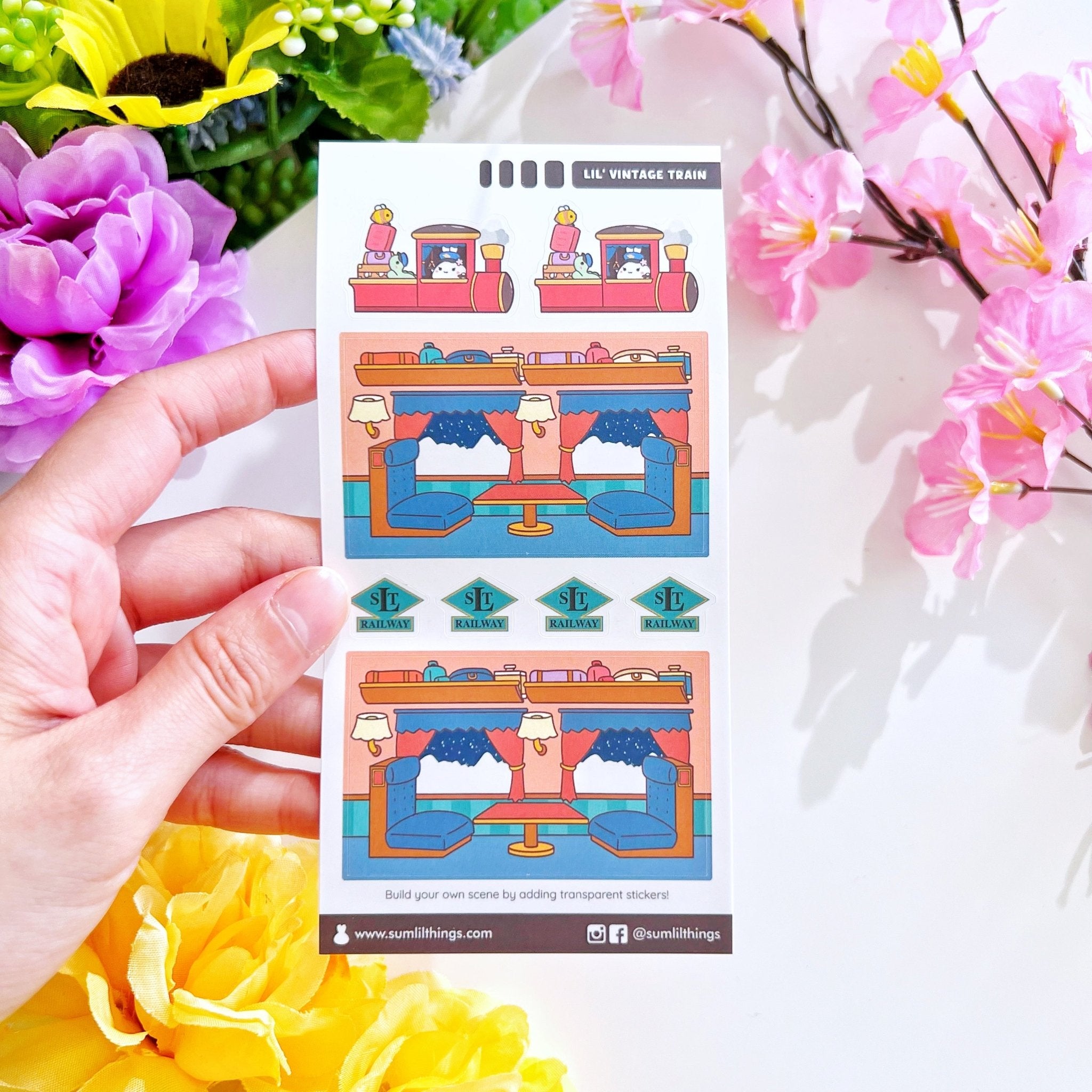 Seal Sticker - Lil' Vintage Train (Build Your Scene) - Matte - SumLilThings