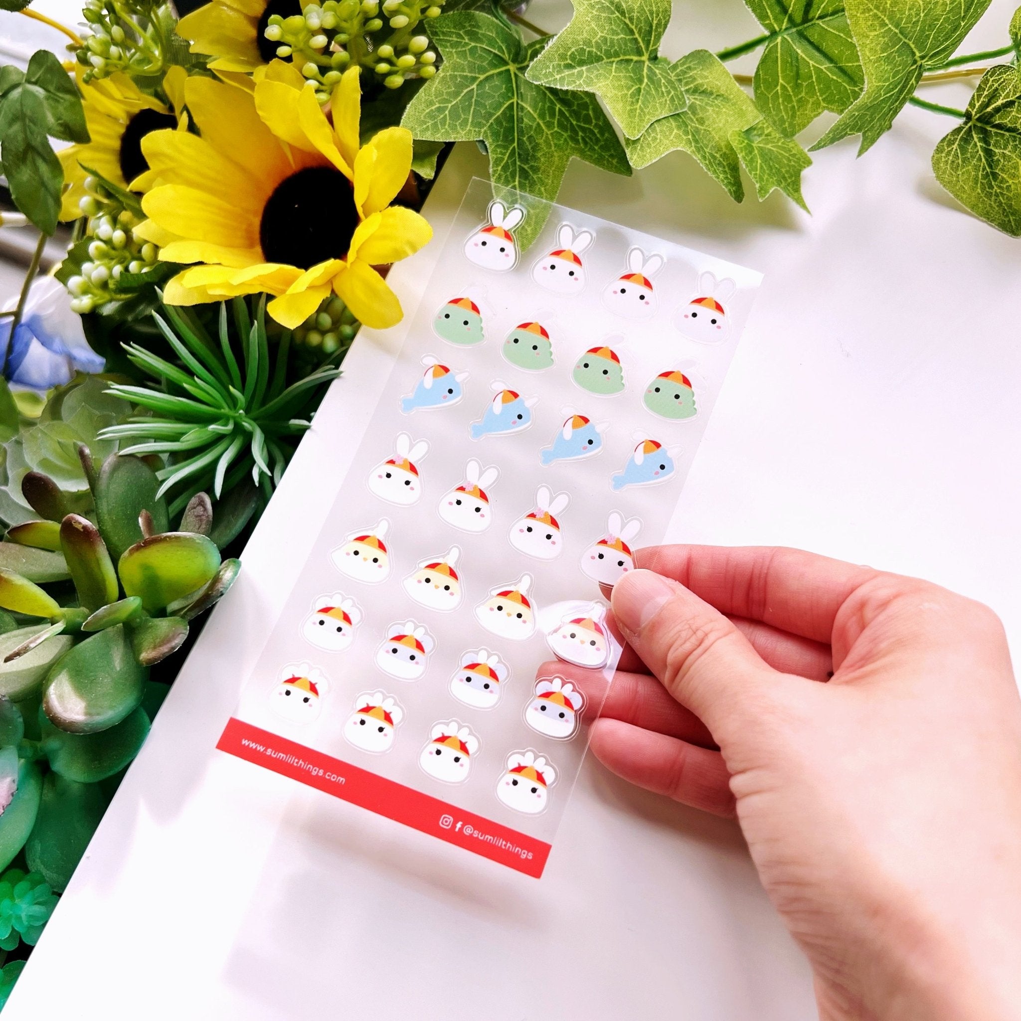 Seal Sticker - Lunar New Year Dolls - Transparent - SumLilThings