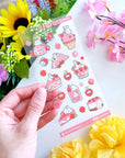 Seal Sticker - Strawberry Desserts - Transparent - SumLilThings
