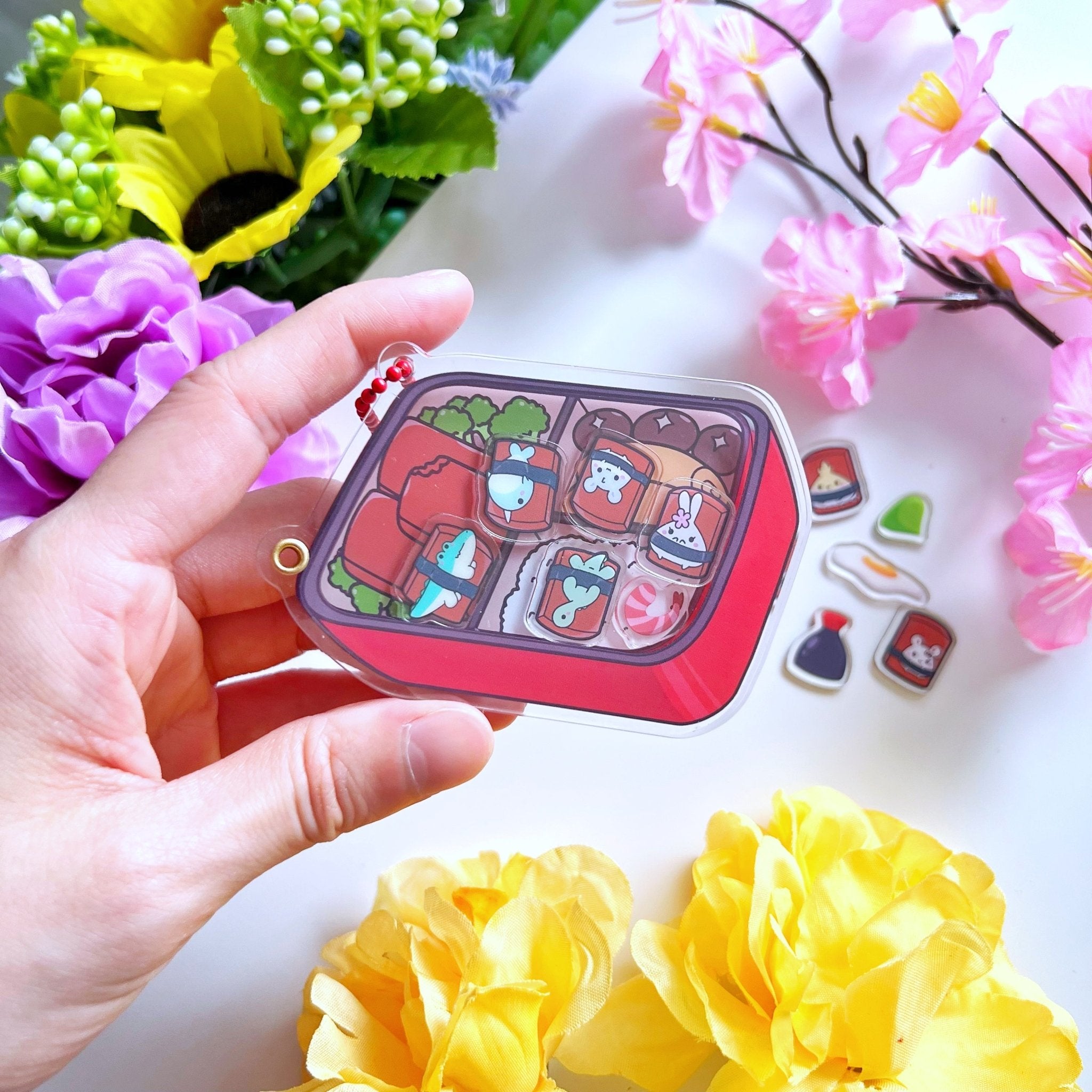 Shaker Keychain - Bento Box (Refillable) with Blind Bag - SumLilThings