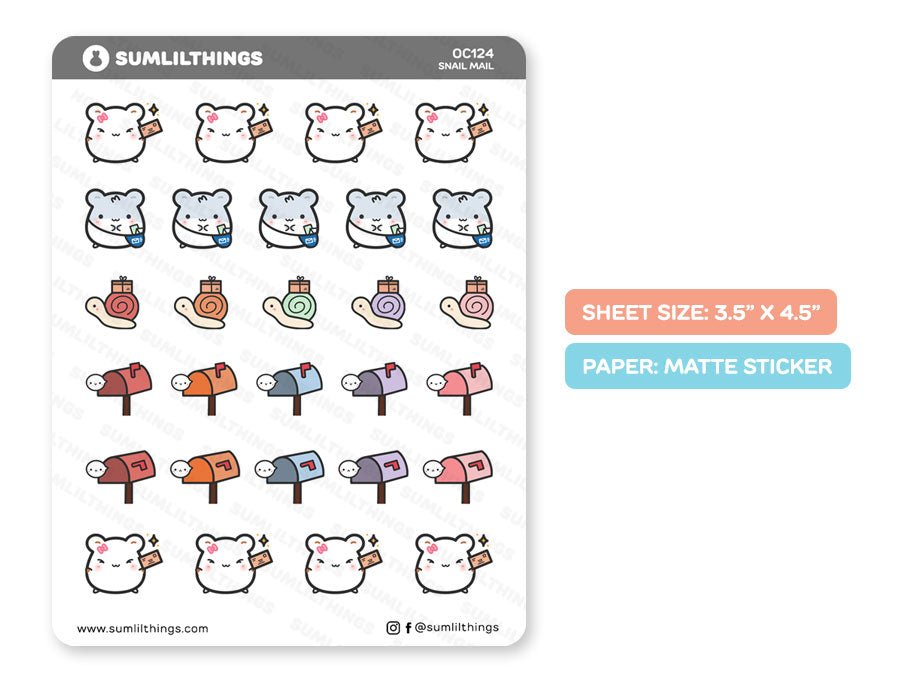 Snail Mail Stickers - SumLilThings