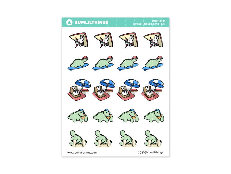 SumNohThings - (11) Beach Day Deco Sheet - SumLilThings