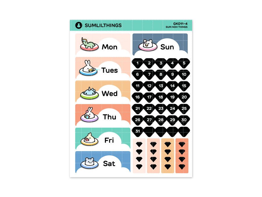 SumNohThings - (4) Date Covers - Gold Foil - SumLilThings