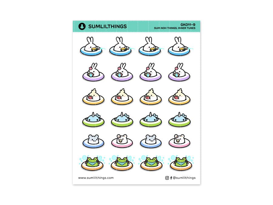 SumNohThings - (9) Inner Tubes - Gold Foil - SumLilThings