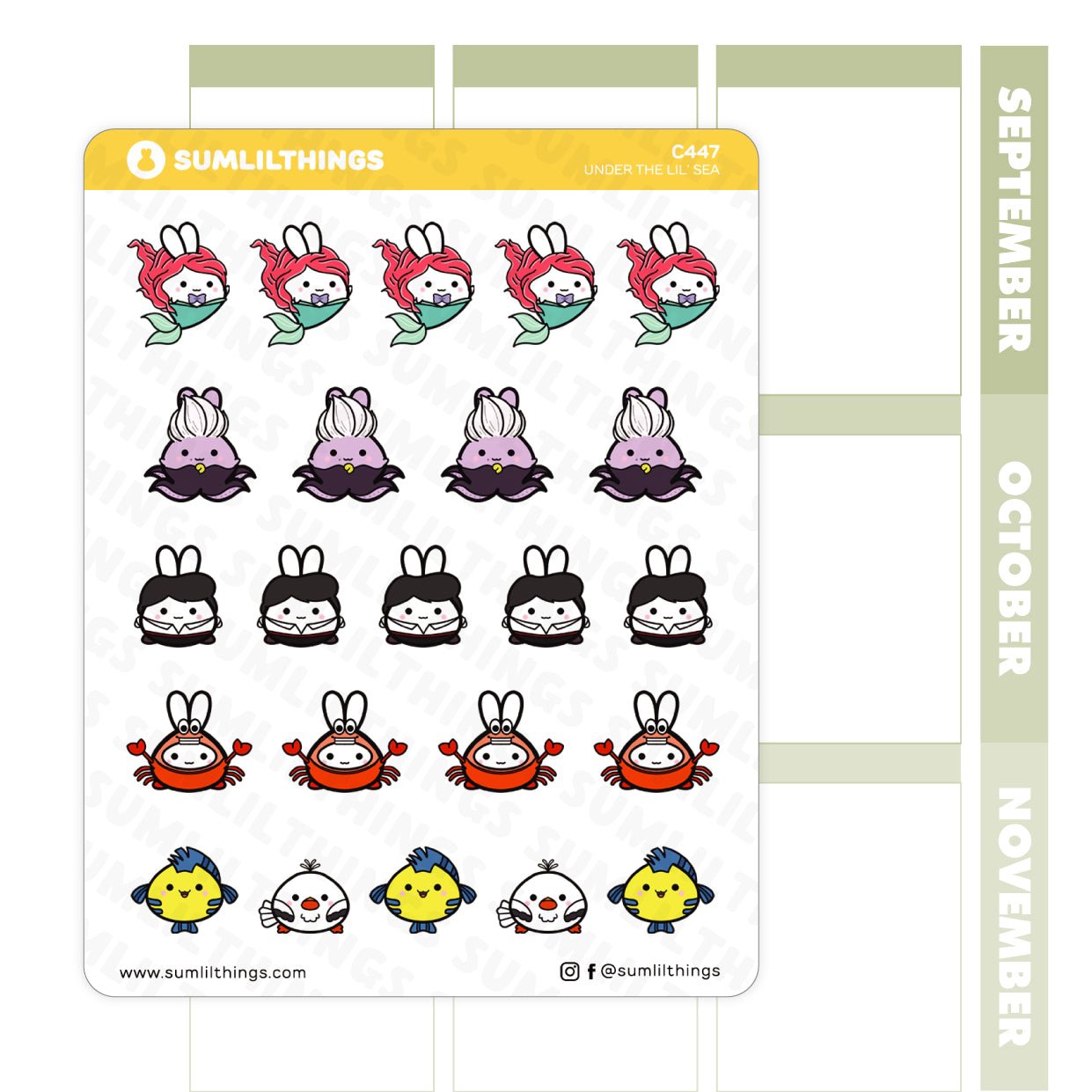 Under The Lil' Sea Stickers - SumLilThings