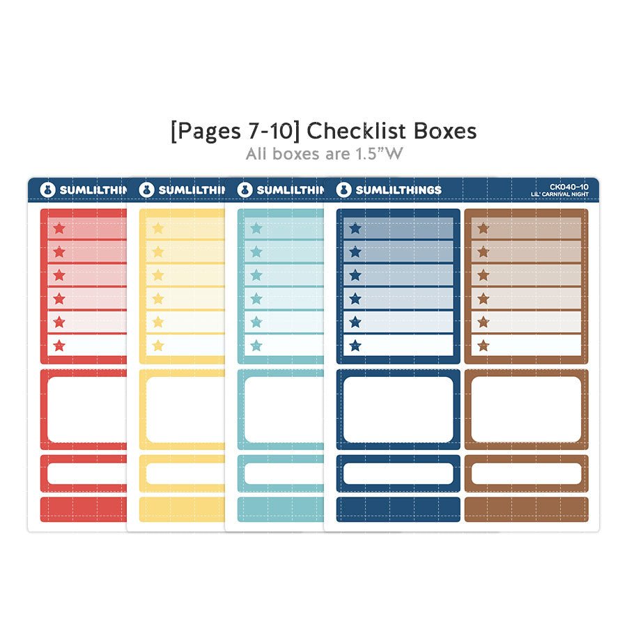 Vertical Kit - Carnival Night (11 Pages) - Holographic - SumLilThings
