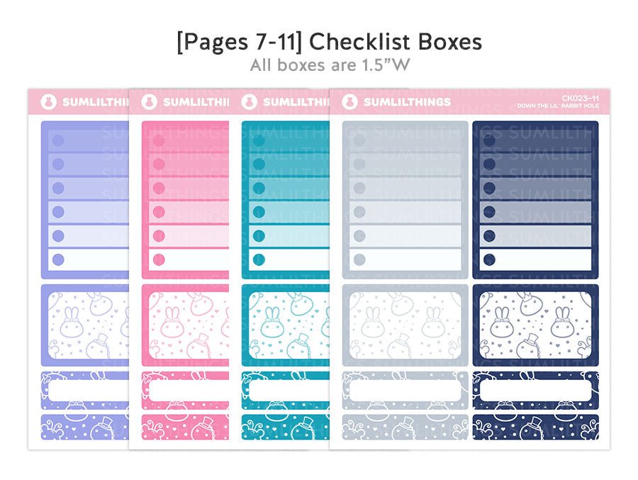 Vertical Kit - Down The Rabbit Hole (11 Pages) - Gold Foil - SumLilThings