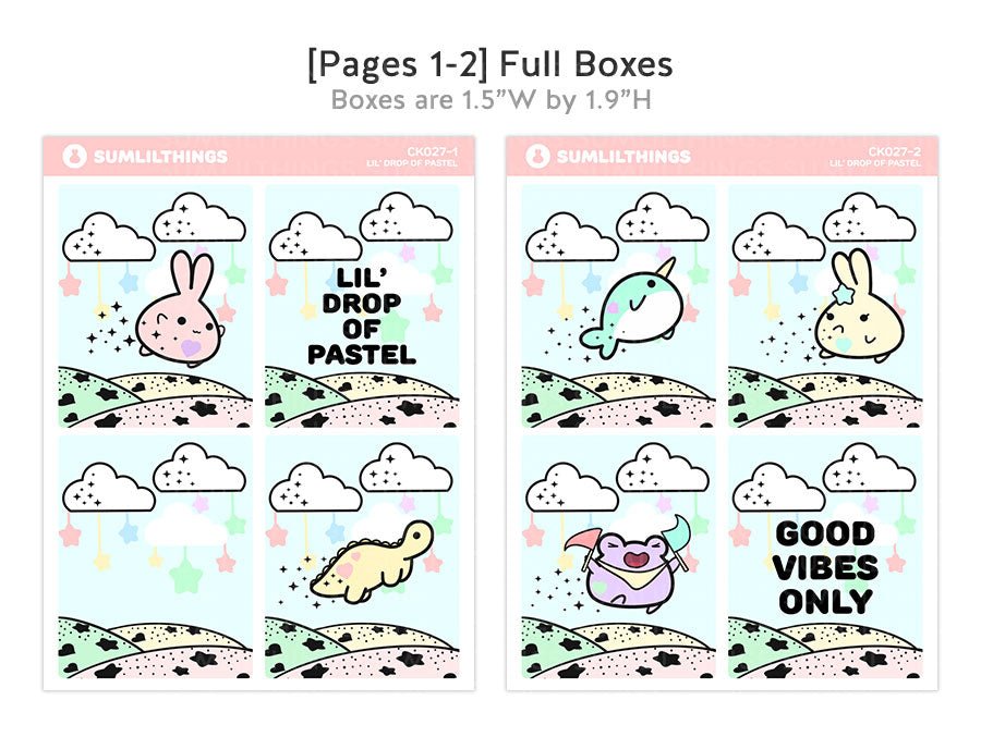 Vertical Kit - Drop of Pastel (10 Pages) - Gold Foil - SumLilThings