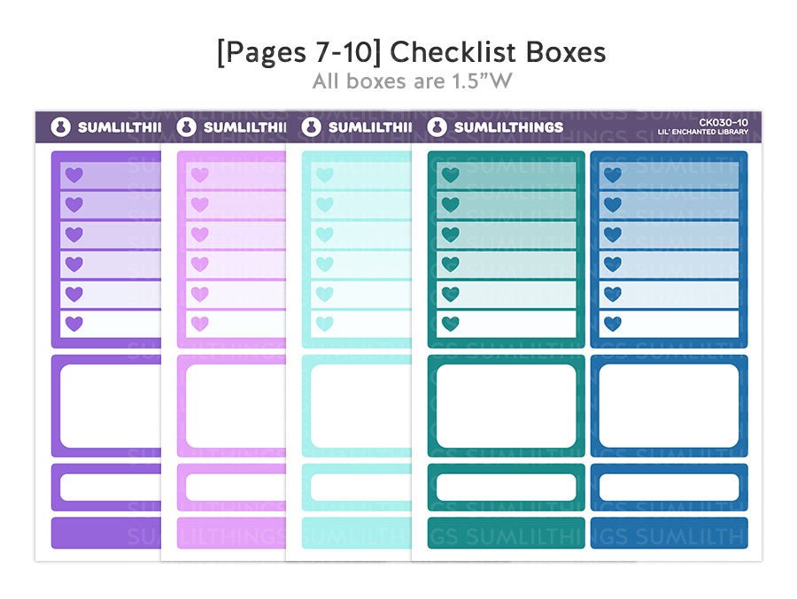 Vertical Kit - Enchanted Library (10 Pages) - Gold Foil - SumLilThings