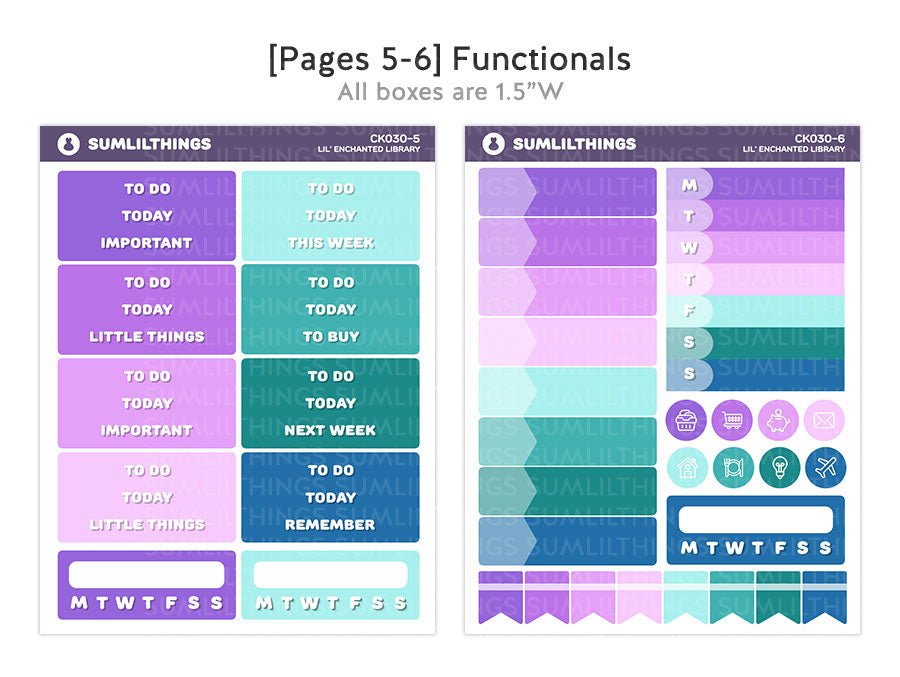 Vertical Kit - Enchanted Library (10 Pages) - Gold Foil - SumLilThings