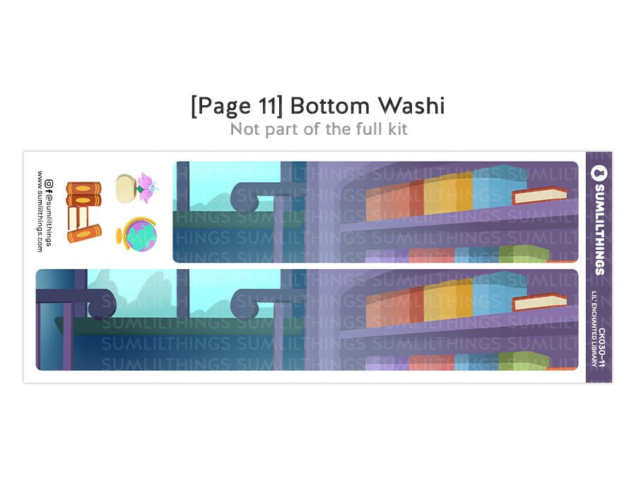 Vertical Kit - Enchanted Library (10 Pages) - Gold Foil - SumLilThings