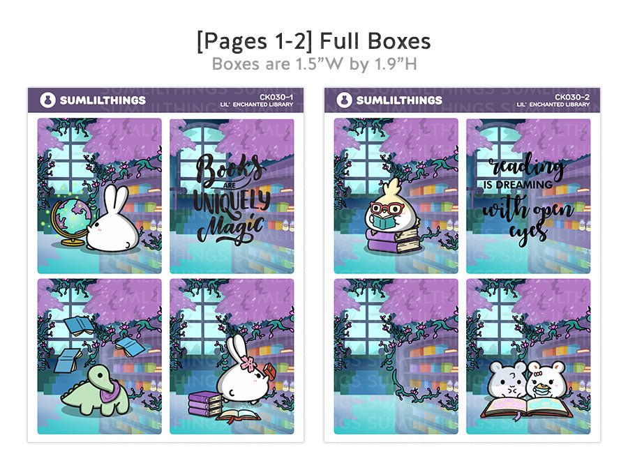 Vertical Kit - Enchanted Library (10 Pages) - Gold Foil - SumLilThings