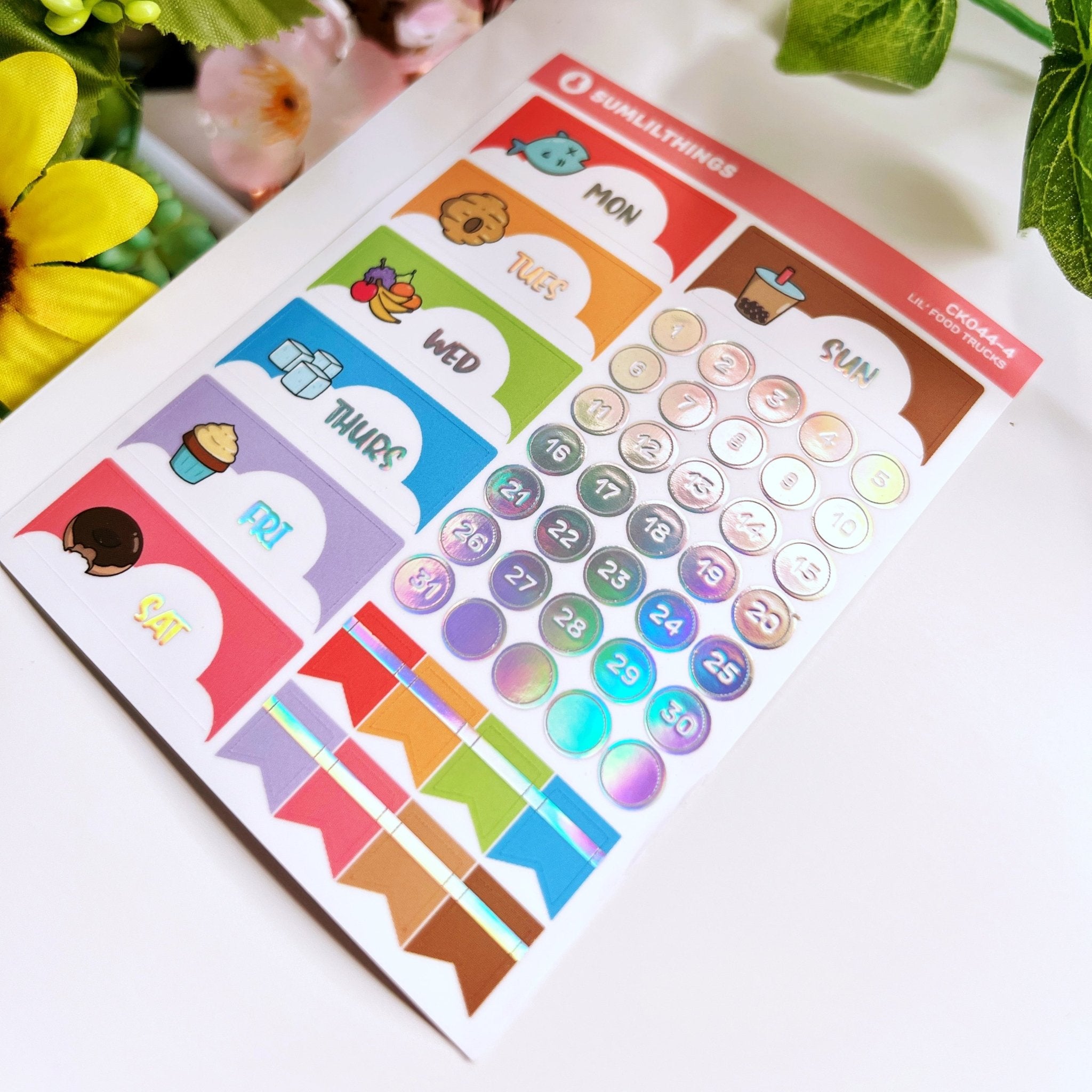 Vertical Kit - Lil' Food Truck (9 Pages) - Gold Foil - SumLilThings