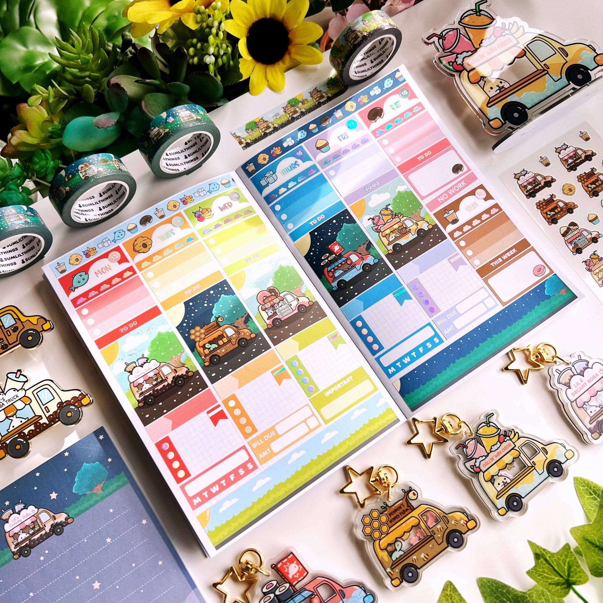 Vertical Kit - Lil' Food Truck (9 Pages) - Gold Foil - SumLilThings