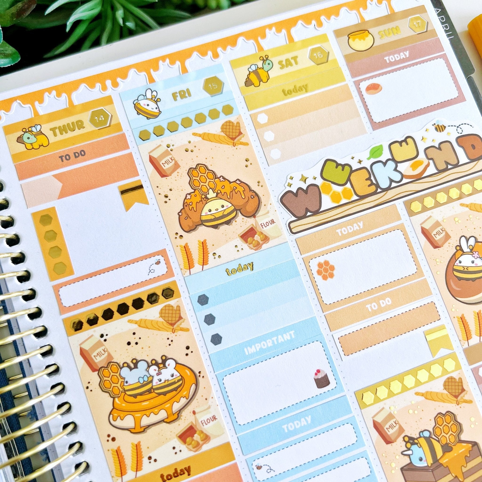 Vertical Kit - Lil' Honey Pastries (10 Pages) - Gold Foil - SumLilThings