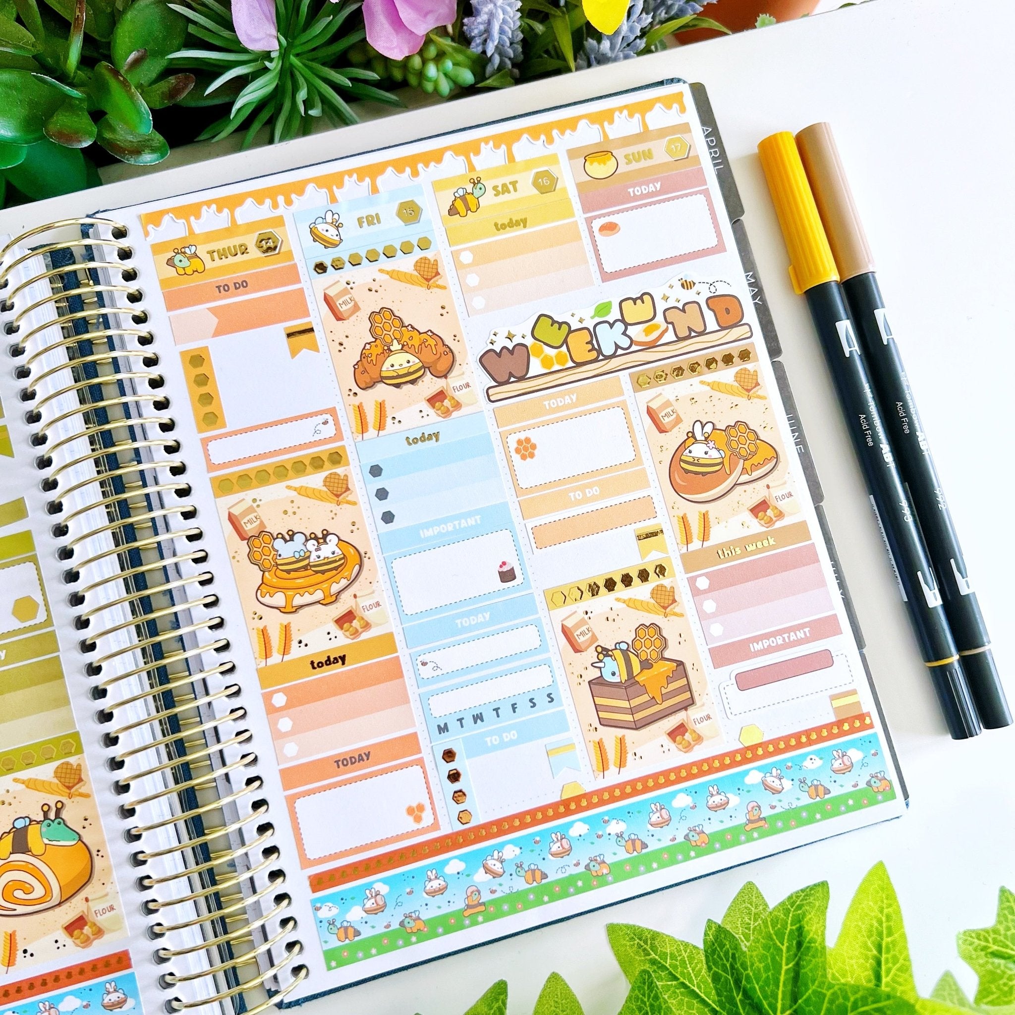 Vertical Kit - Lil' Honey Pastries (10 Pages) - Gold Foil - SumLilThings