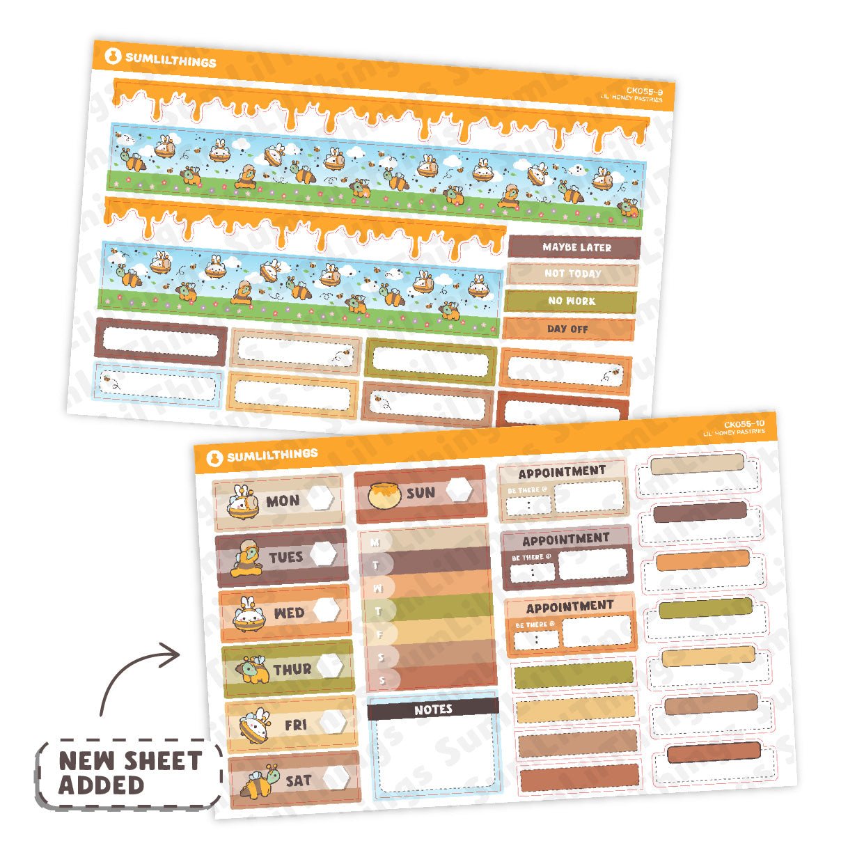 Vertical Kit - Lil' Honey Pastries (10 Pages) - Gold Foil - SumLilThings