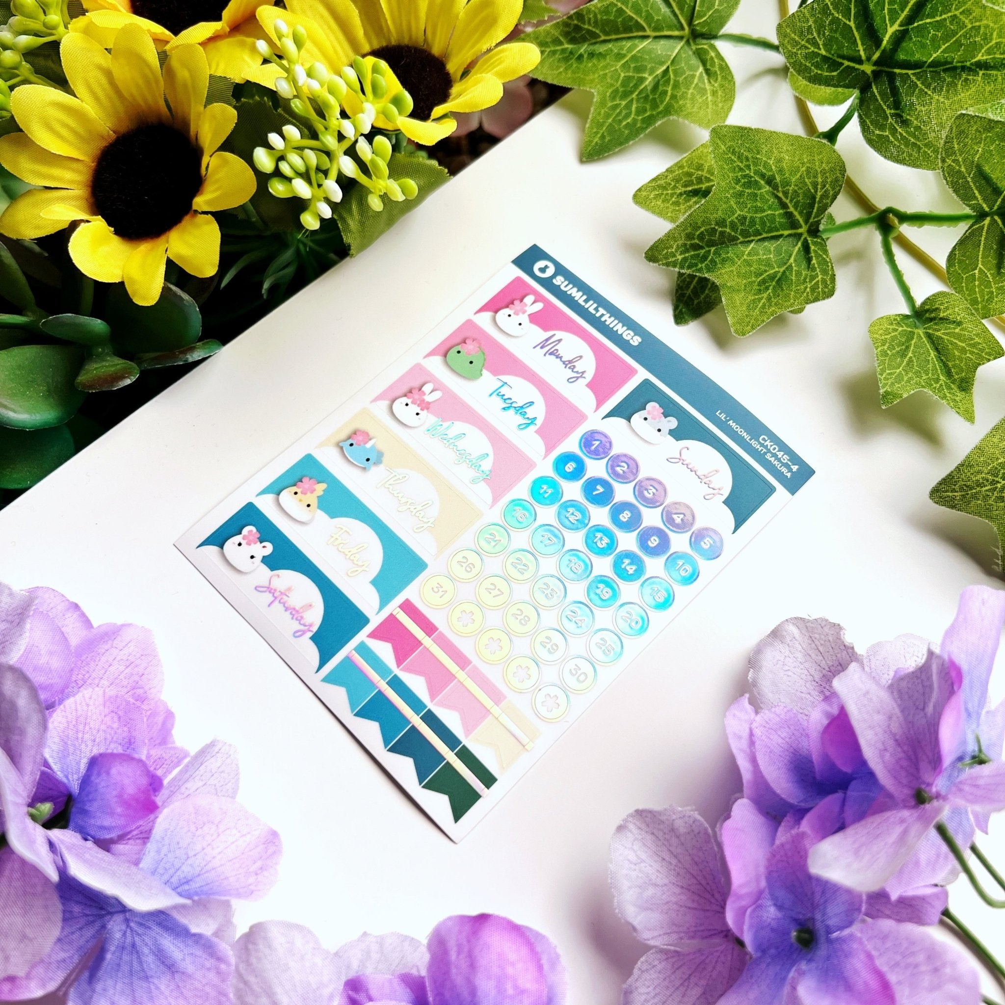 Vertical Kit - Lil' Moonlight Sakura (9 Pages) - Holo Foil - SumLilThings