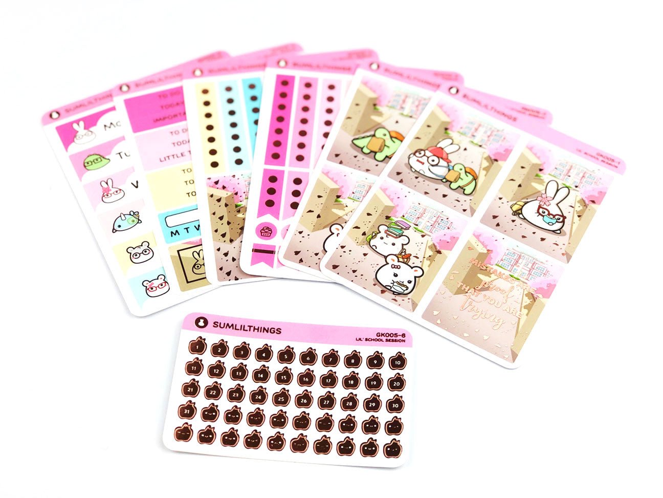 Vertical Kit - Lil' School Session (11 Pages) - Rose Gold Foil - SumLilThings