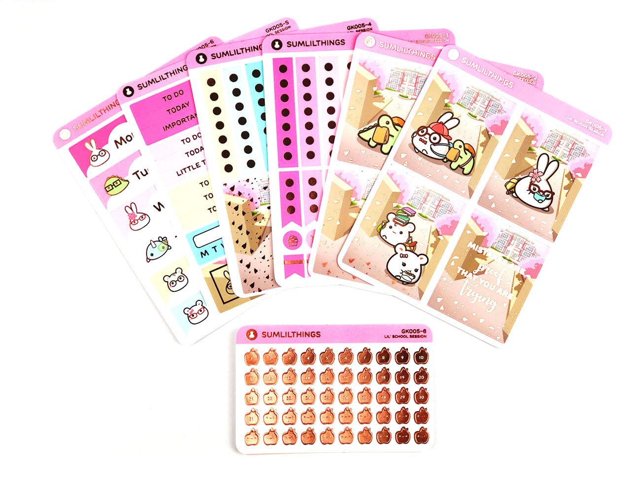 Vertical Kit - Lil' School Session (11 Pages) - Rose Gold Foil - SumLilThings