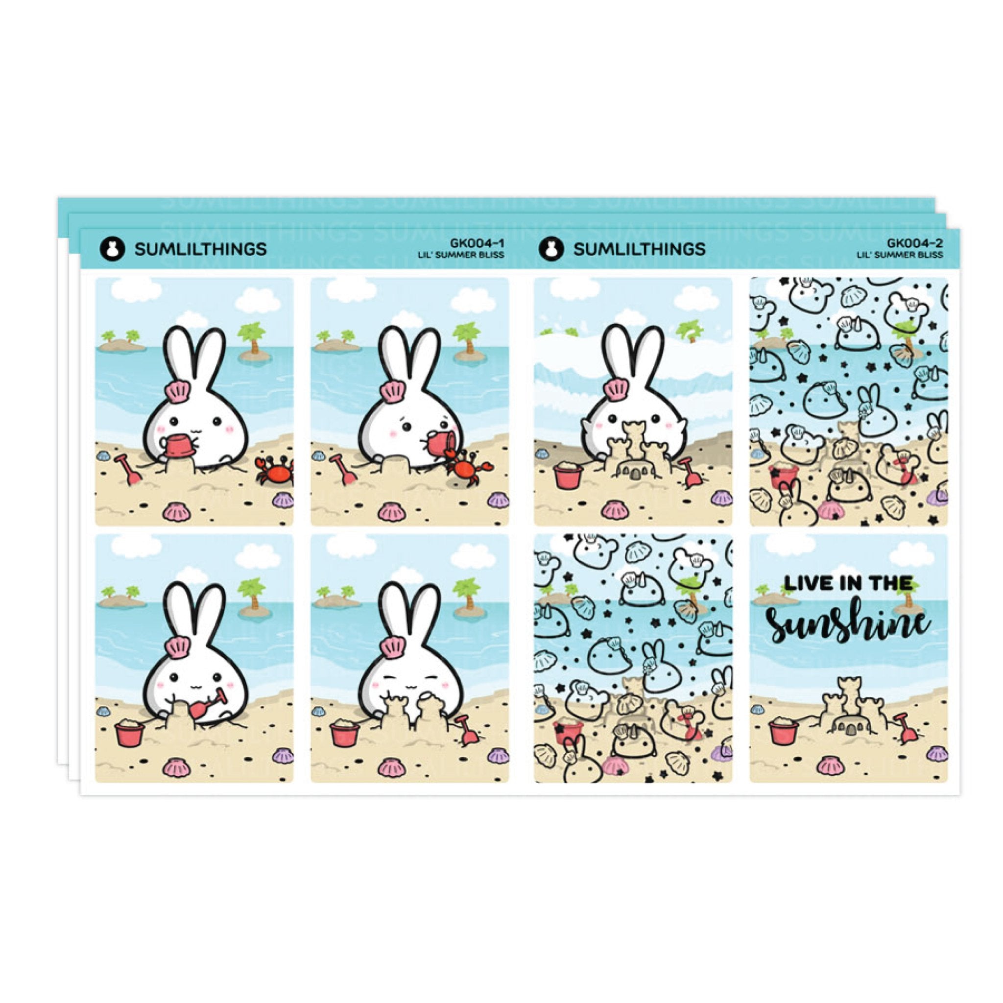 Vertical Kit - Lil' Summer Bliss (13 Pages) - Silver Bubble Foil - SumLilThings