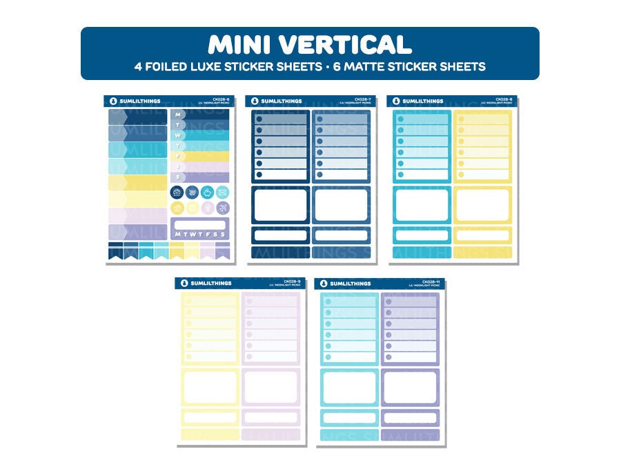 Vertical Kit - Moonlight Picnic (10 Pages) Gold Foil - SumLilThings