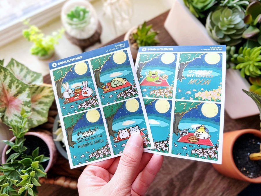 Vertical Kit - Moonlight Picnic (10 Pages) Gold Foil - SumLilThings