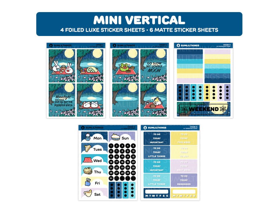 Vertical Kit - Moonlight Picnic (10 Pages) Gold Foil - SumLilThings