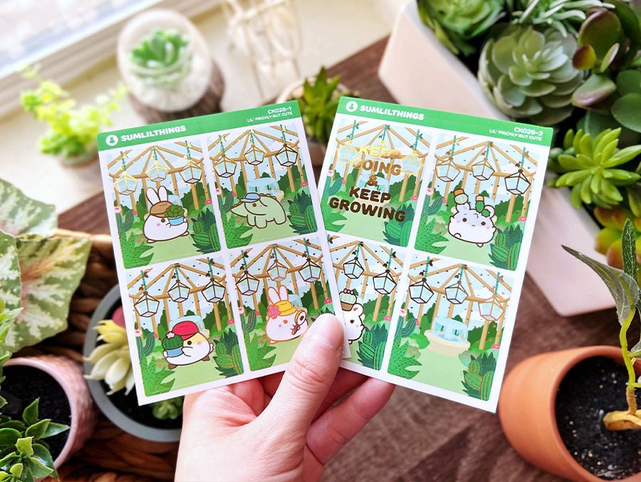 Vertical Kit - Prickly But Cute (10 Pages) - Gold Foil - SumLilThings