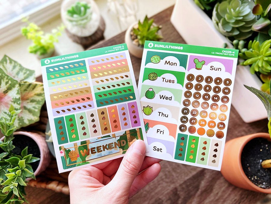 Vertical Kit - Prickly But Cute (10 Pages) - Gold Foil - SumLilThings