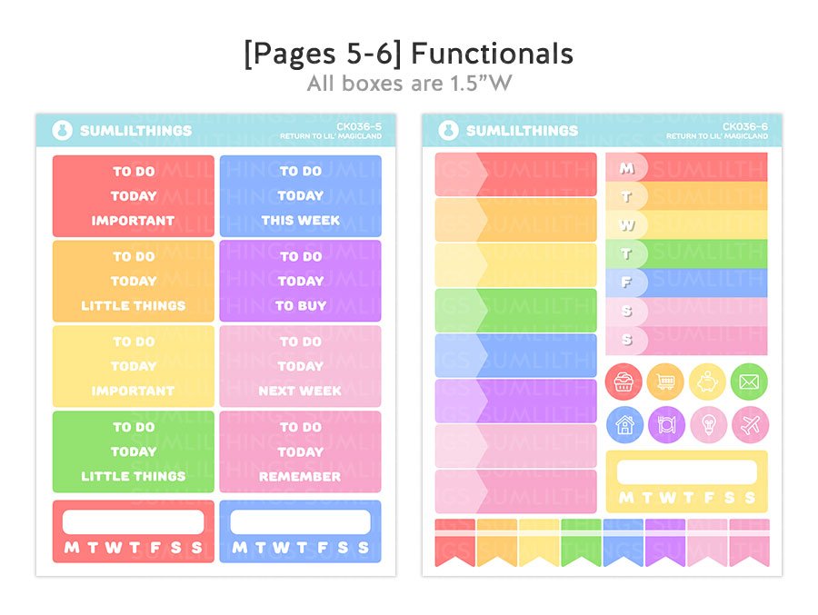 Vertical Kit - Return to Magicland (10 Pages) - Gold Foil - SumLilThings