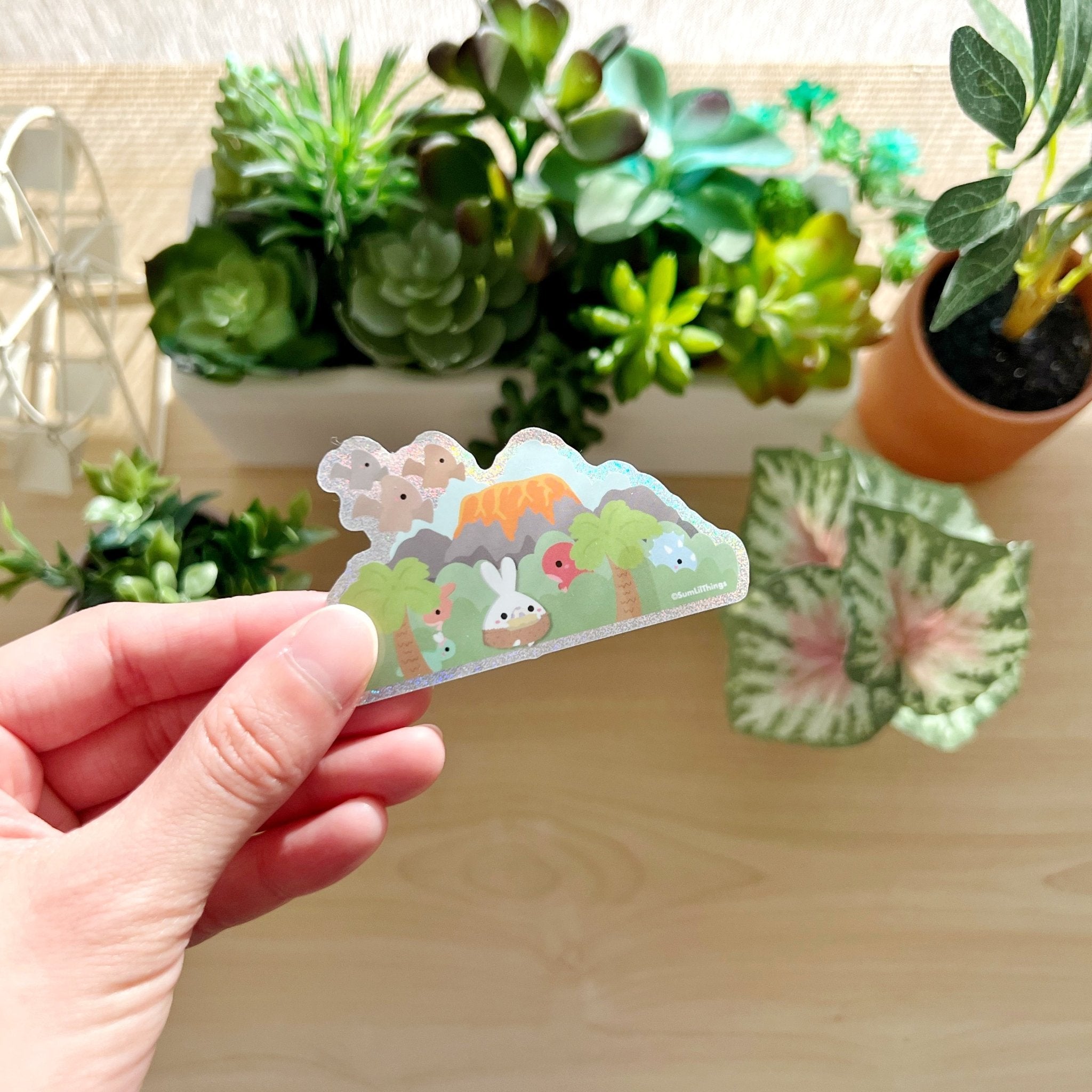 Vinyl Sticker - Dinoh Run - Holographic - SumLilThings