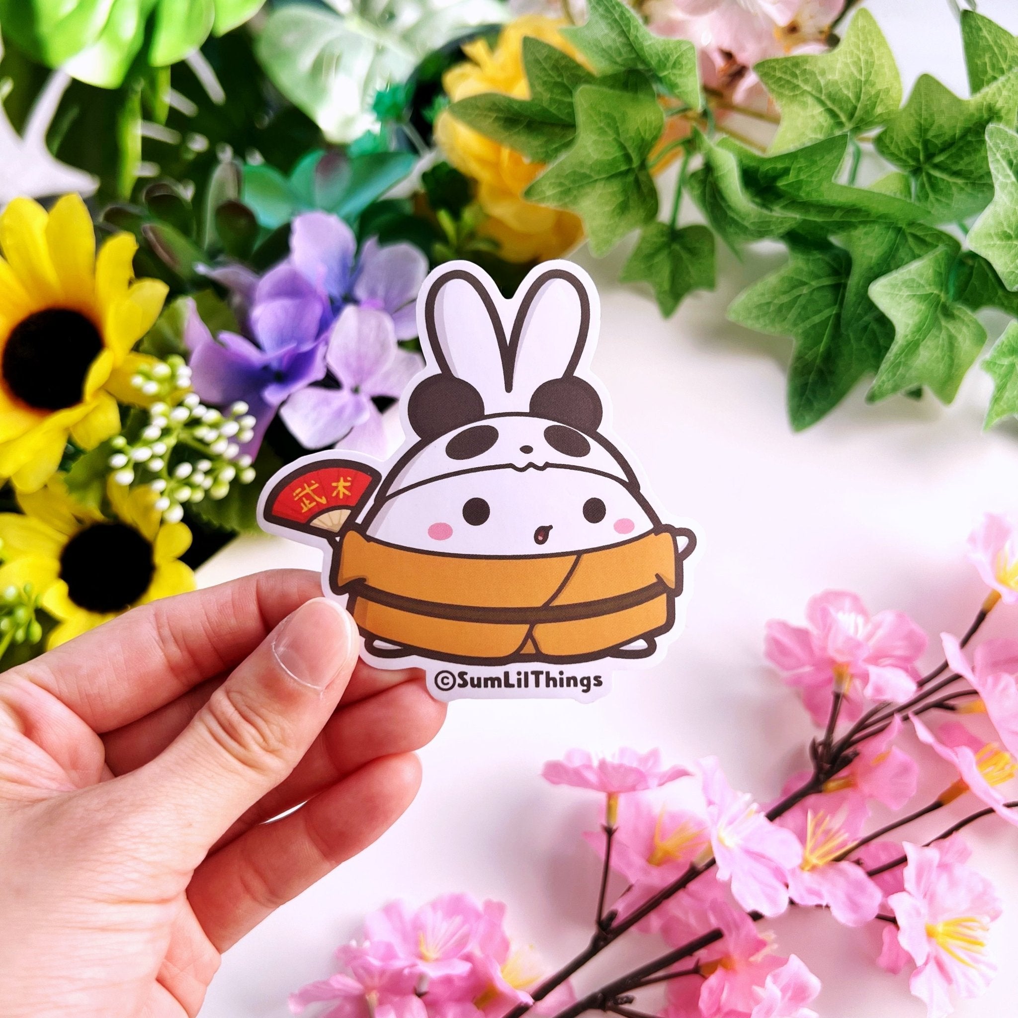 Vinyl Sticker - Fan Panda Lil - SumLilThings