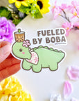 Vinyl Sticker - Fueled By Boba (Transparent) - SumLilThings