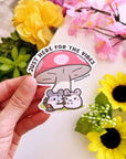 Vinyl Sticker - Here For The Vibe (Eating) - SumLilThings