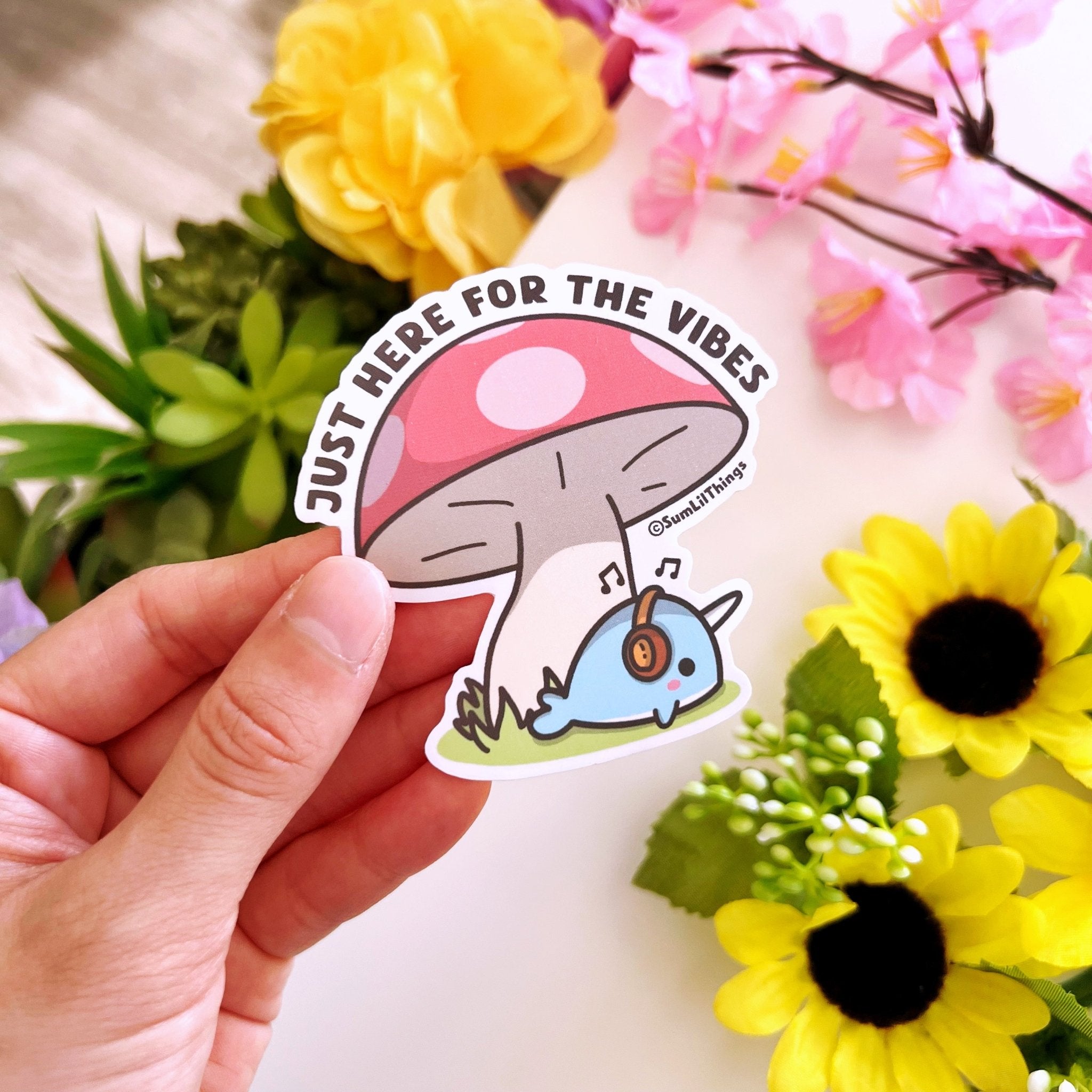 Vinyl Sticker - Here For The Vibe (Music) - SumLilThings