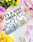 Vinyl Sticker - It's A Boba Kind of Day (Transparent) - SumLilThings