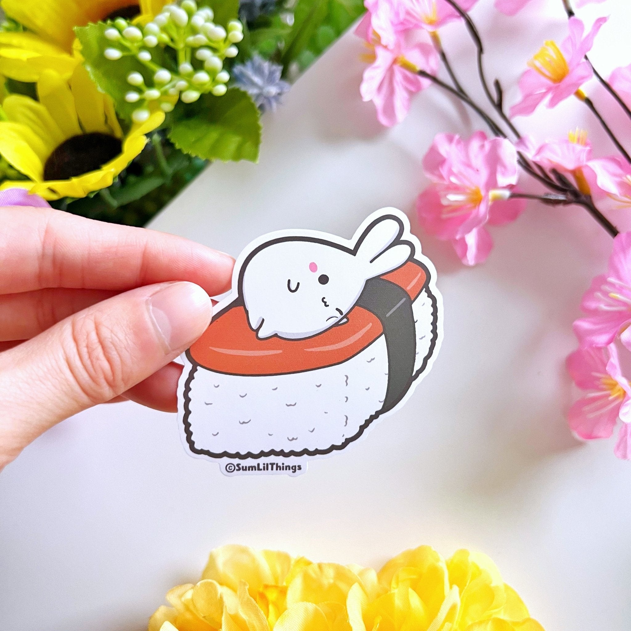 Vinyl Sticker - Lazy Spam Musubi - SumLilThings