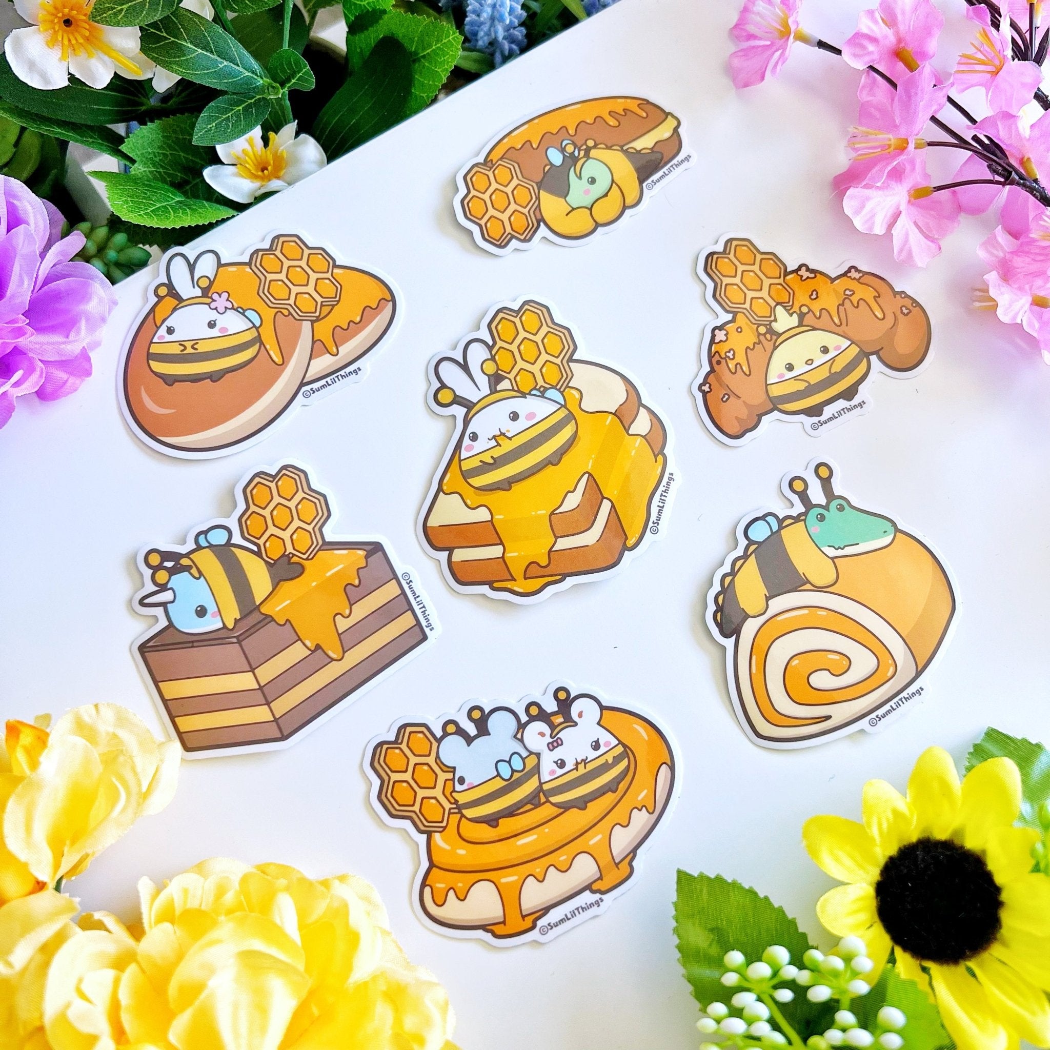 Vinyl Sticker - Lil' Honey Pastries Series (Set of 7) - SumLilThings