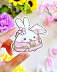 Vinyl Sticker - Sakura Boba Lil (Transparent) - SumLilThings