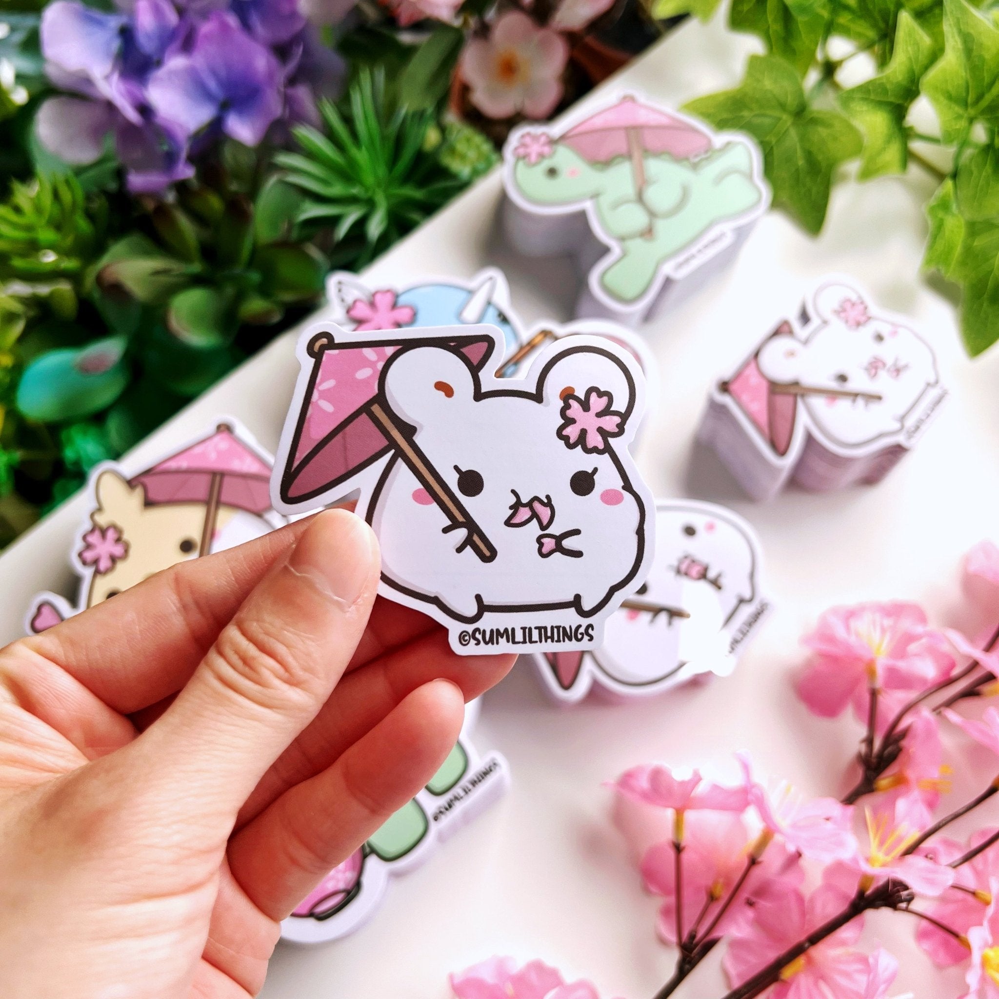 Vinyl Sticker - Sakura Umbrella Cinnamon - SumLilThings