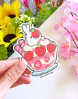 Vinyl Sticker - Strawberry Sundae (Transparent) - SumLilThings