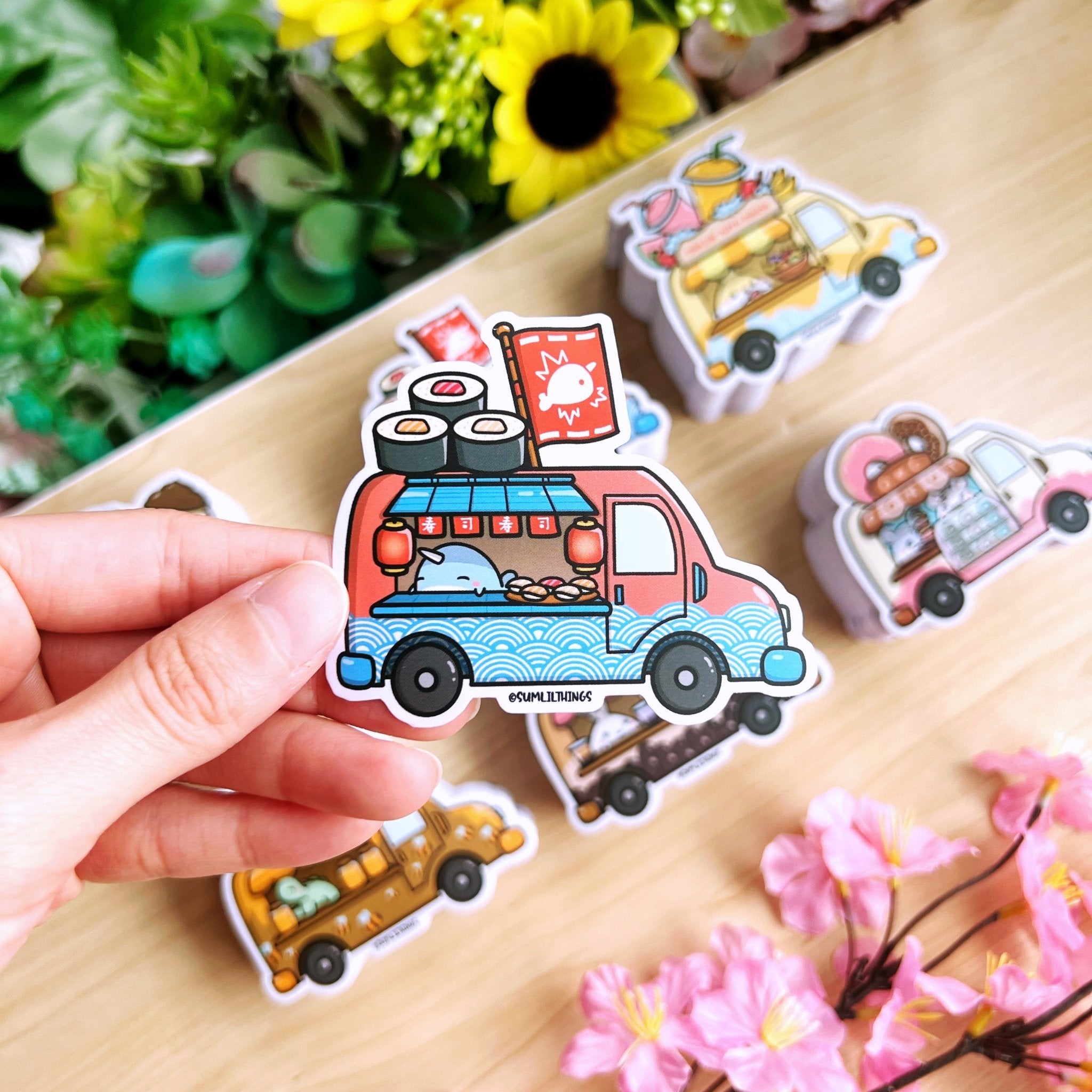 Vinyl Sticker - Sushi Food Truck - SumLilThings