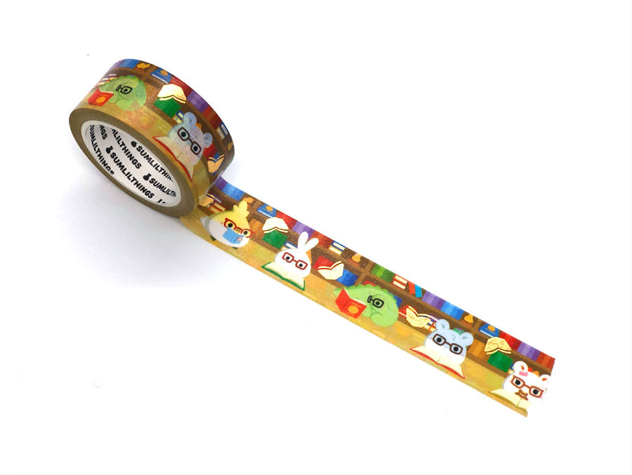 Washi Tape - Late for School - Gold Foil - Set of 7