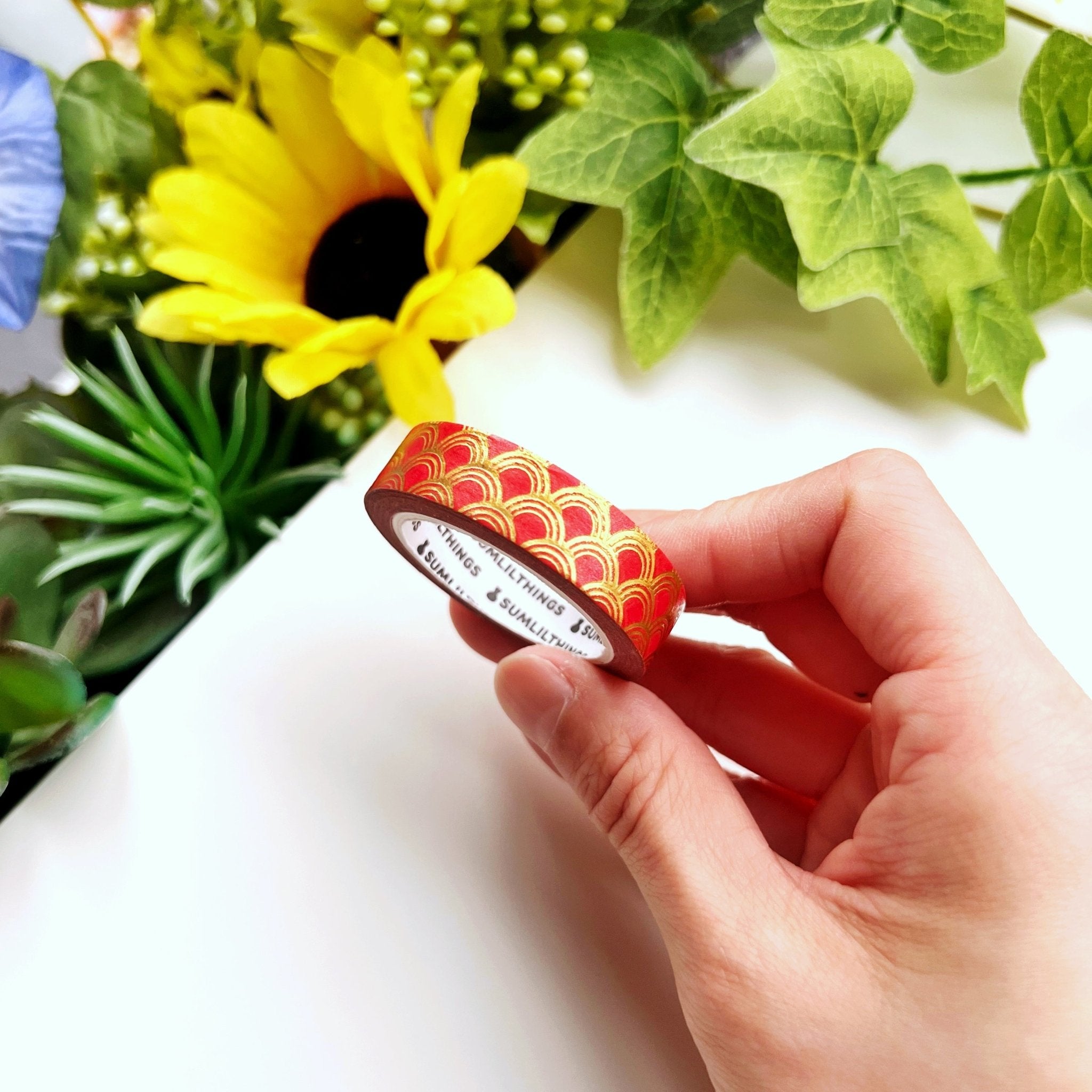 Washi Tape - Gold Accents (11mm) - Holo Gold Foil - SumLilThings